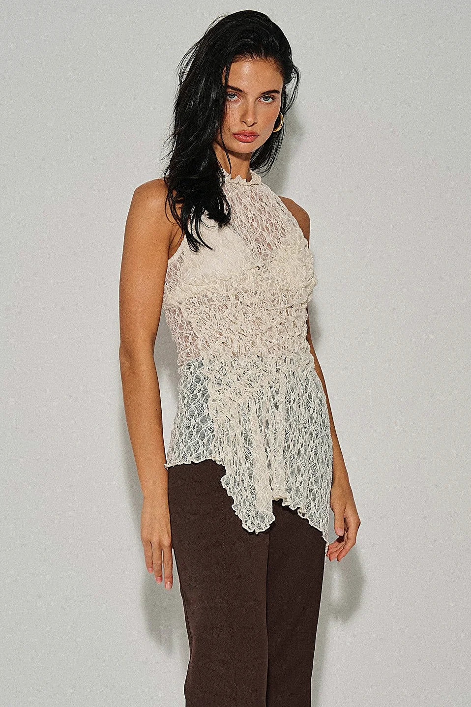 Asymmetrical Lace Top