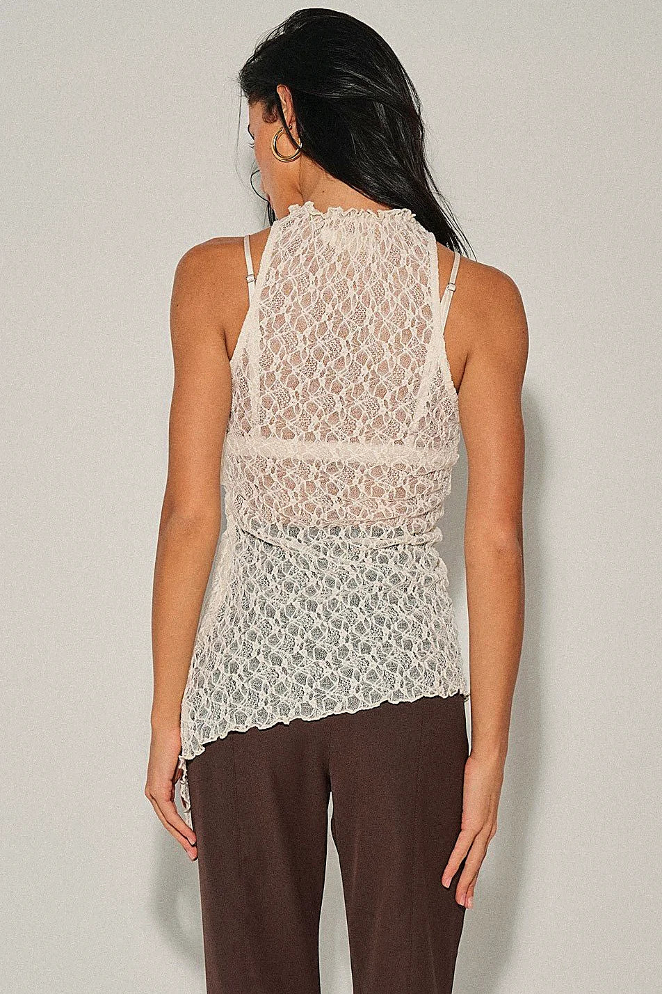 Asymmetrical Lace Top