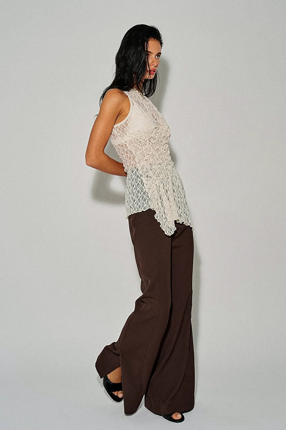 Asymmetrical Lace Top