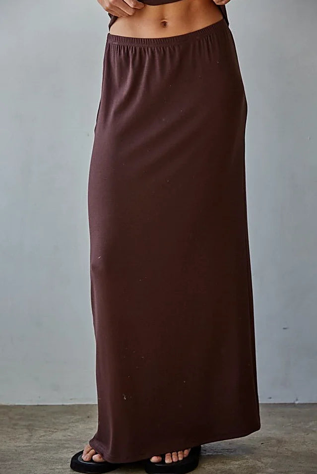 Brown Ruched Tube Top