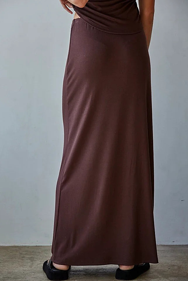 Brown Ruched Tube Top