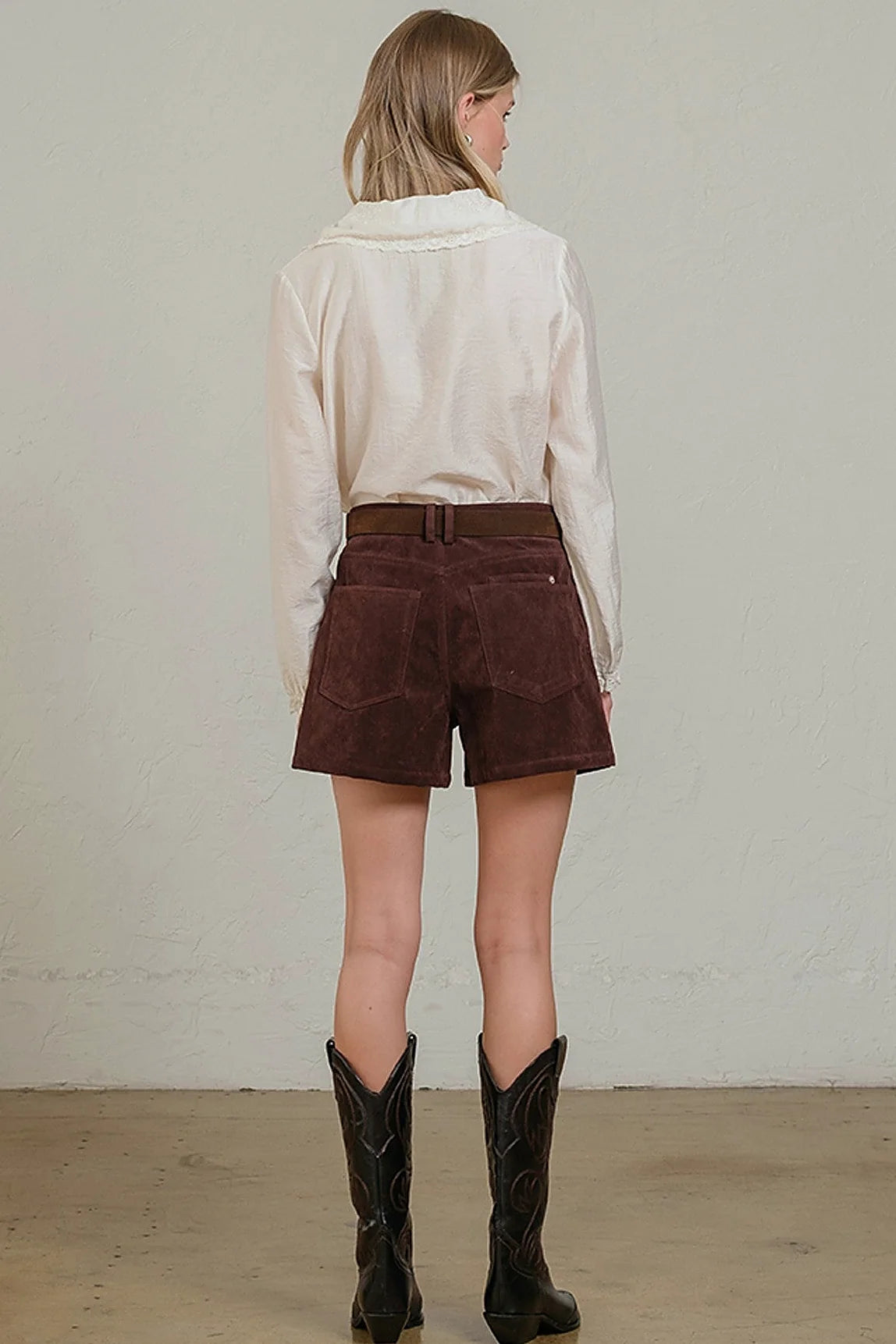 Back view showing the rear pockets of the shorts