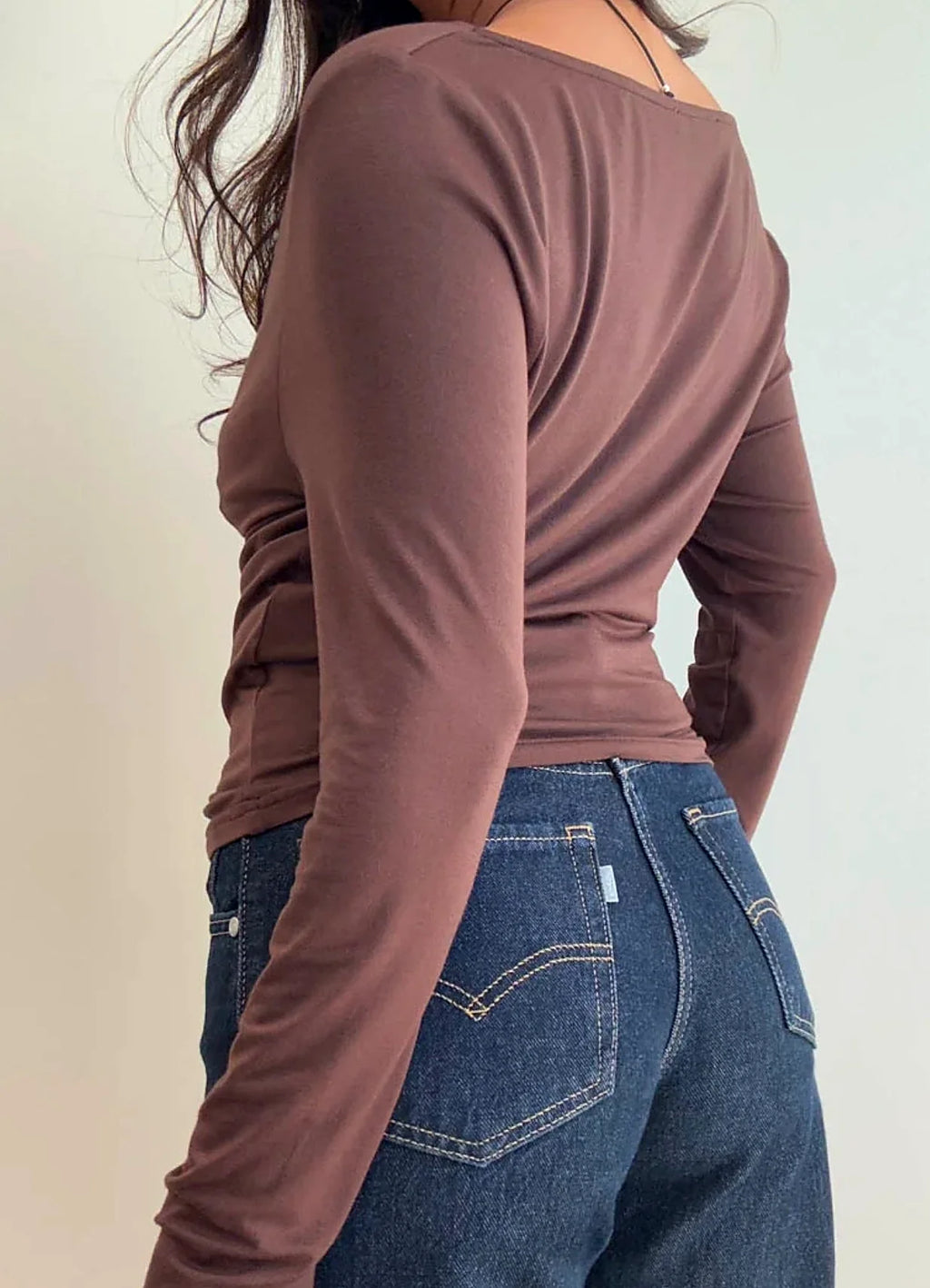 Cowl Neck Long Sleeve Top