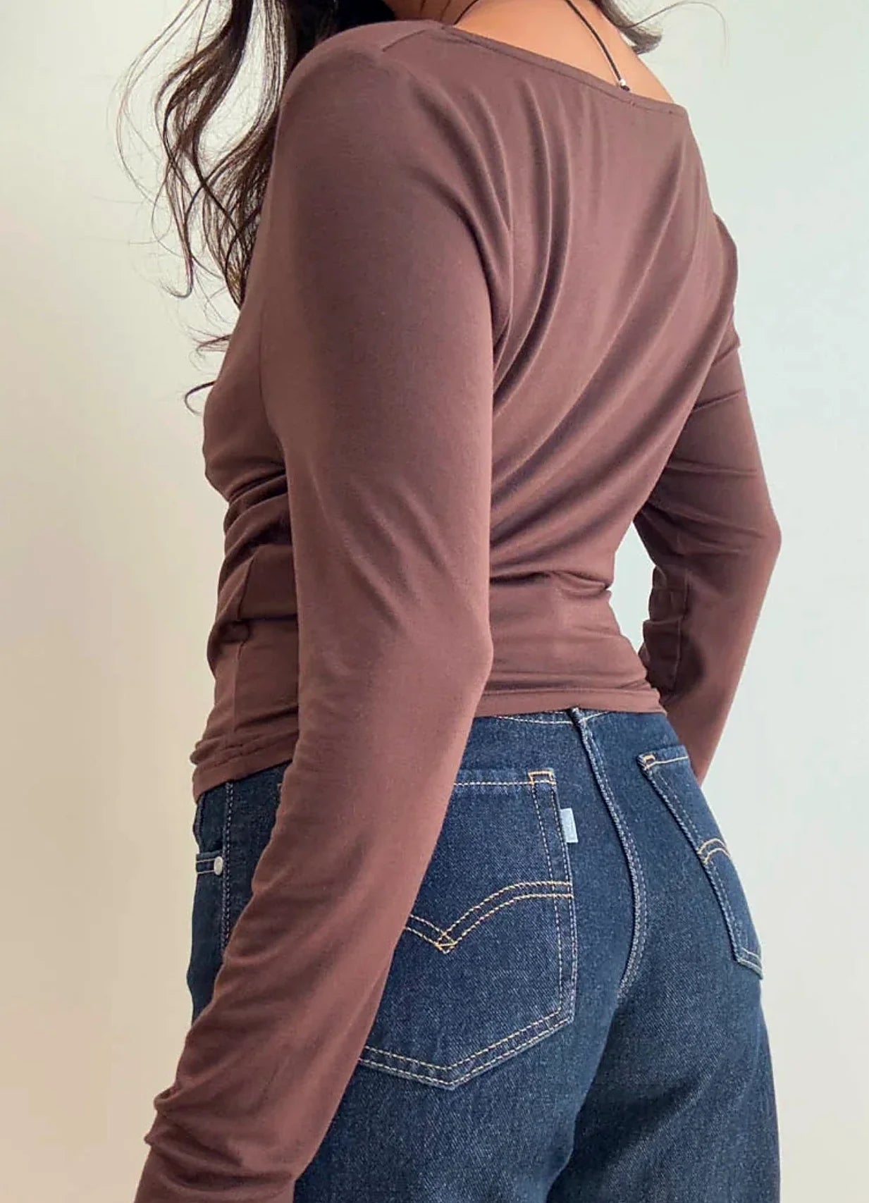Cowl Neck Long Sleeve Top