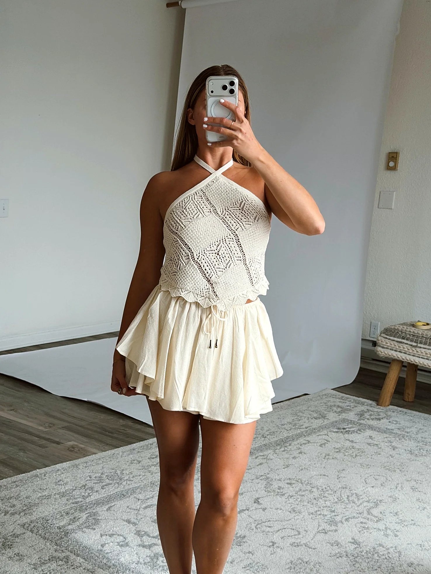 Crochet Open Back Halter Top