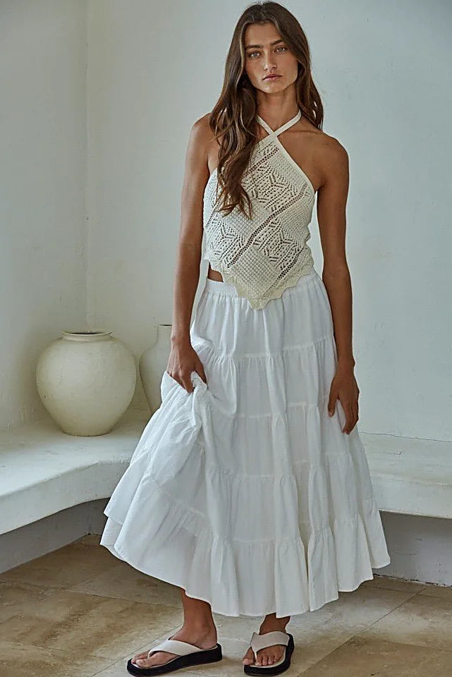Crochet Open Back Halter Top