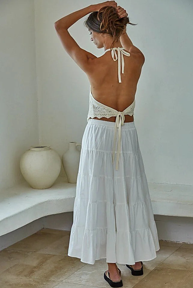 Crochet Open Back Halter Top