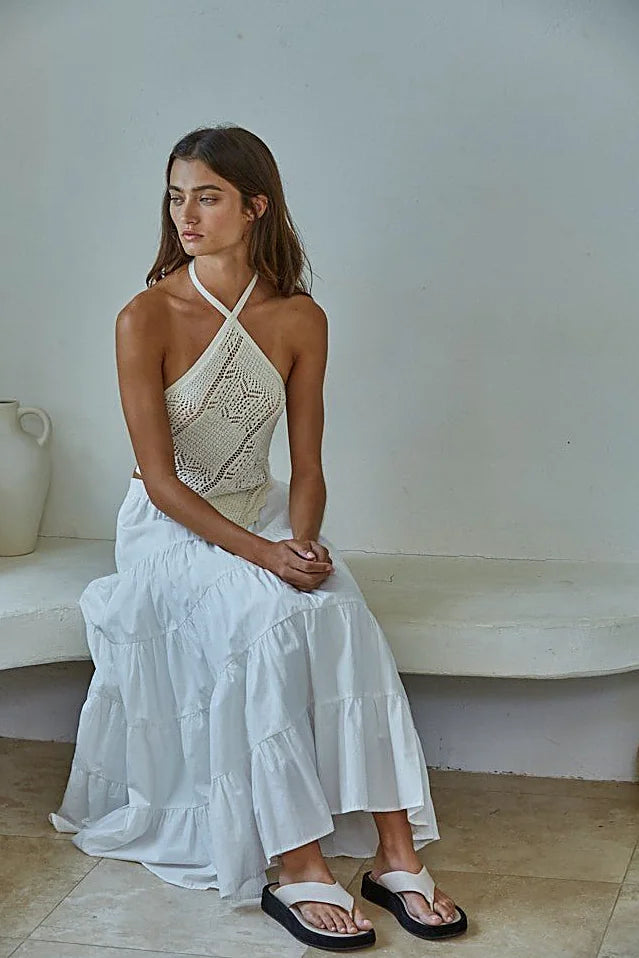 Crochet Open Back Halter Top