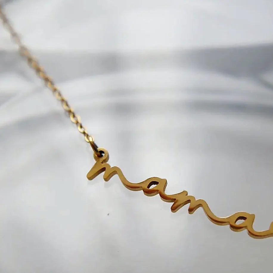 Dainty gold-plated necklace made to mark motherhood