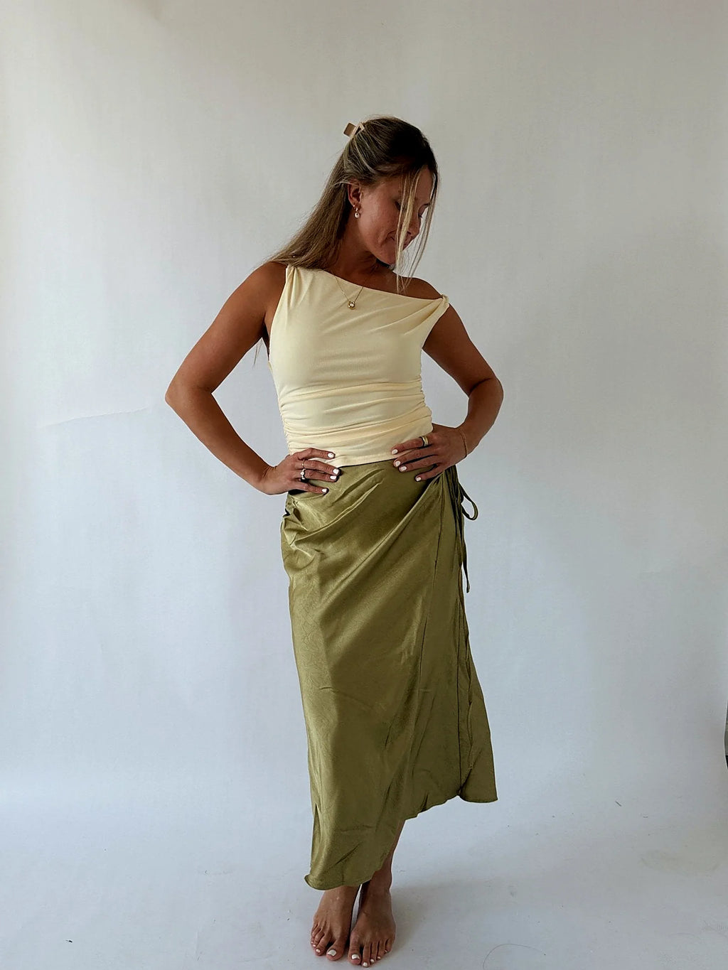 Essential Off Shoulder Top - Butter Yellow