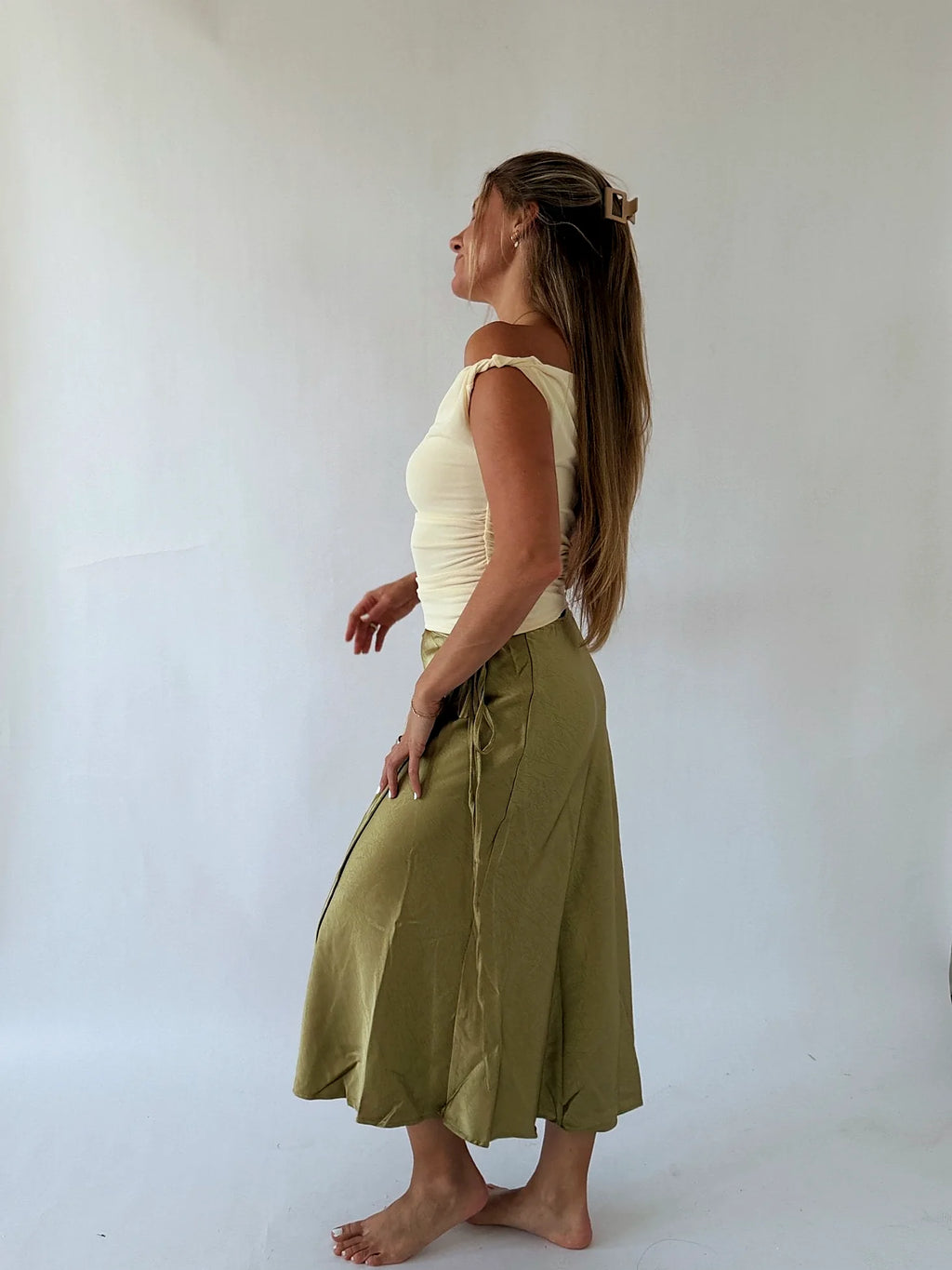 Essential Off Shoulder Top - Butter Yellow