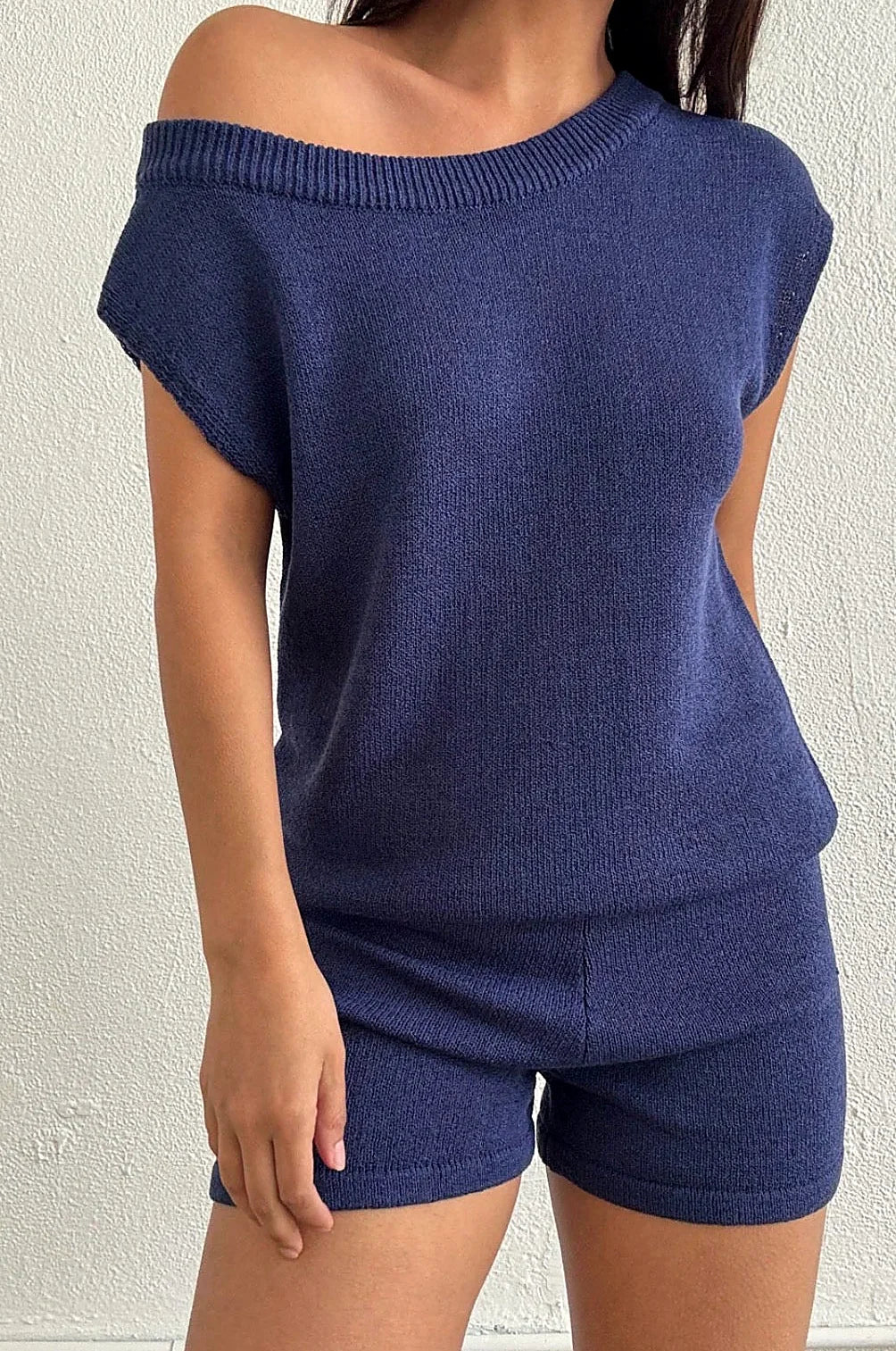 Back view of the one shoulder top