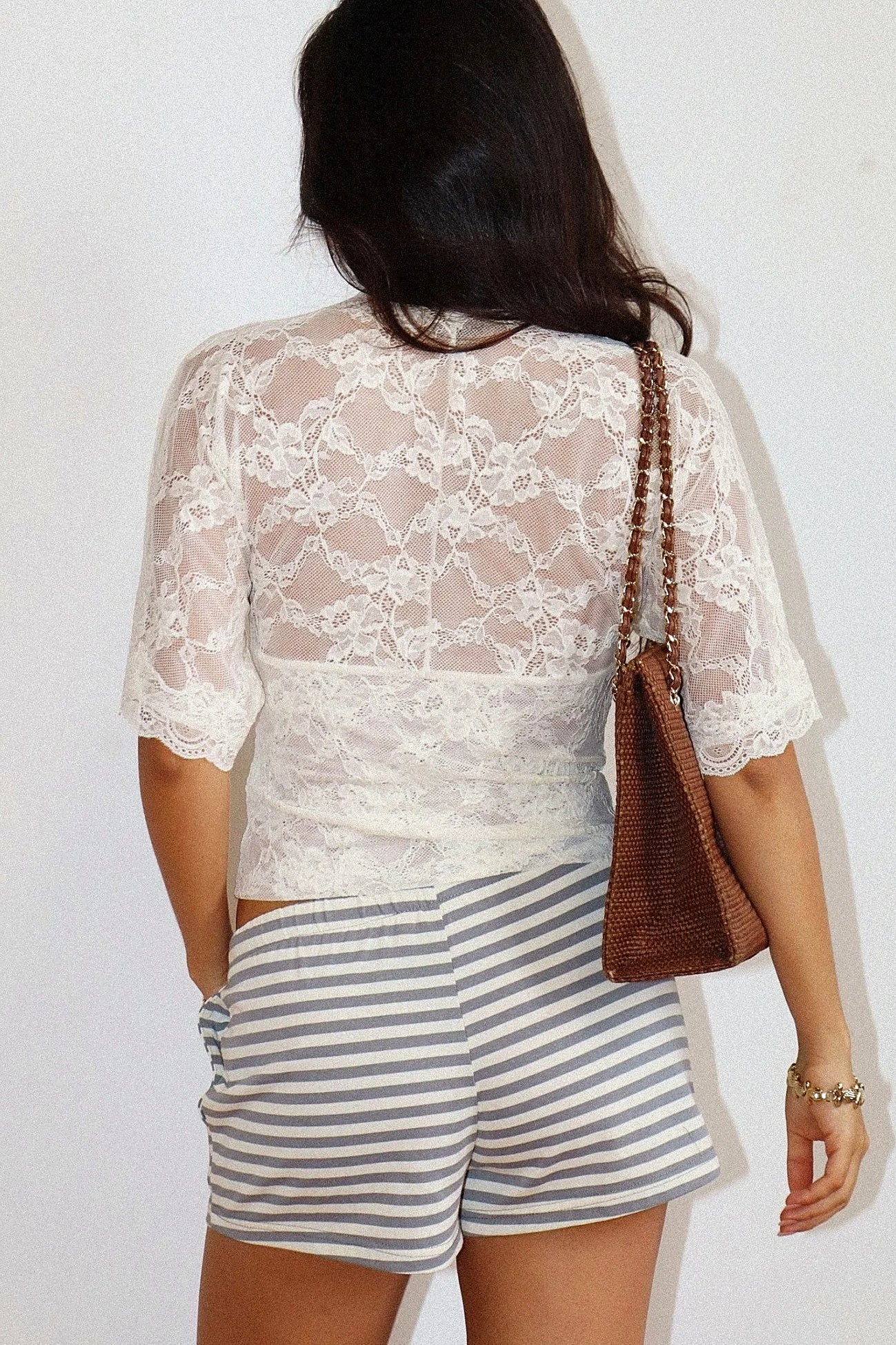 Lace Plunge Top